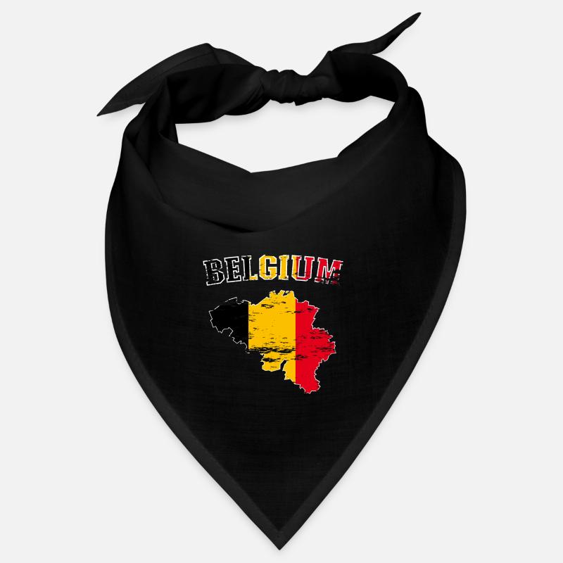 Belgium Wall Map Flag used Bandana
