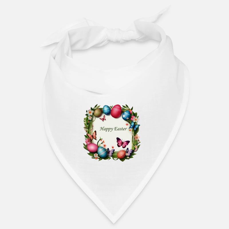 Easter Wreath - Happy Easter Bandana