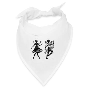 Volksmusik Design für den Fan der Tradition - Bandana - Weiß - Vorne