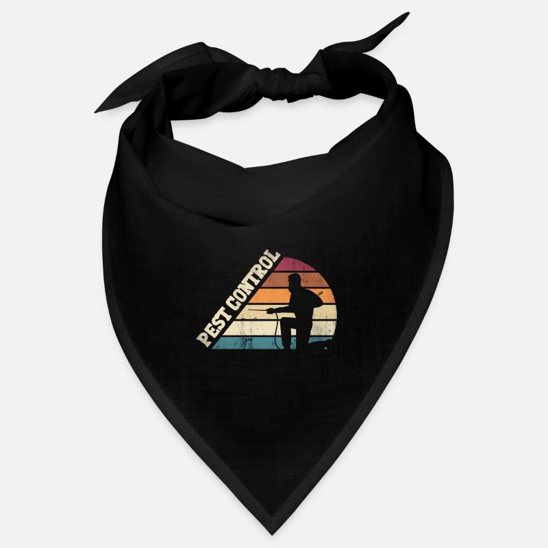 Pest Control Technician Exterminator Silhouette Bandana
