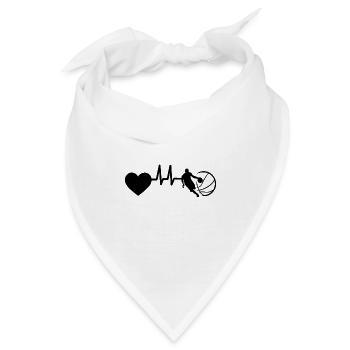 Basketballliebhaber Basketball Puls Basketballer - Bandana - Weiß - Vorne