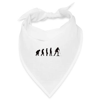 Ski fahren Evolution Ski Skifahren Skifahrer Skier - Bandana - Weiß - Vorne