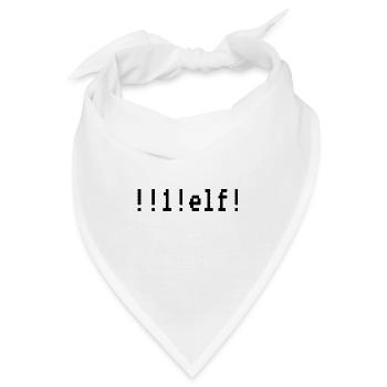 Motiv "!!1!elf!" - "eins elf" - Bandana - Weiß - Vorne