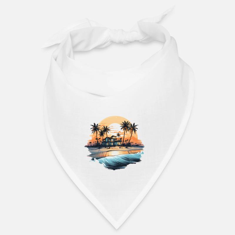 Vibrations de l’océan, vibrations de la plage, coucher de soleil sur la plage, oce Bandana