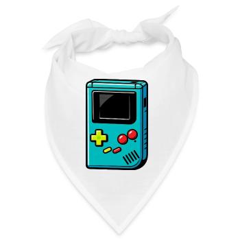Retro Handheld Konsole T-Shirt 90er Pop Art - Bandana - Weiß - Vorne