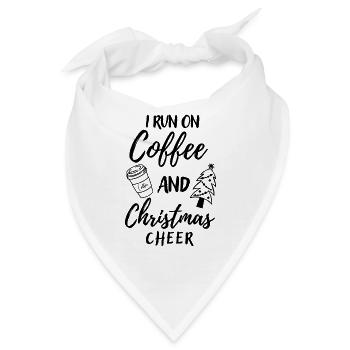 Ich laufe für Kaffee & Weihnachtsstimmung - Bandana - Weiß - Vorne