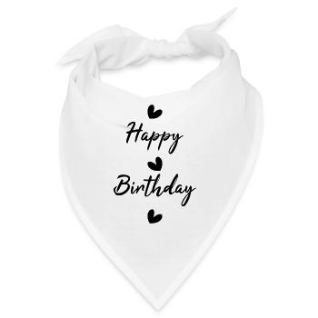 ALLES GUTE ZUM GEBURTSTAG!. ALLES GUTE ZUM GEBURTSTAG!. JAHRESTAG. - Bandana - Weiß - Vorne