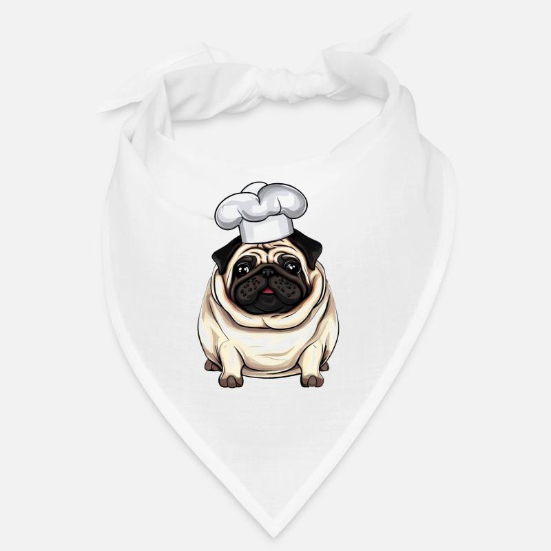 Carlin de cuisine, conception créative de chien Bandana