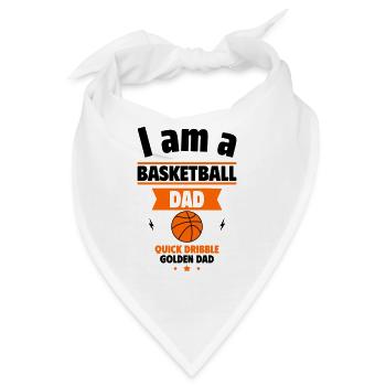 Geschenk Vatertag: Basketball-Papa, Gold wert - Bandana - Weiß - Vorne