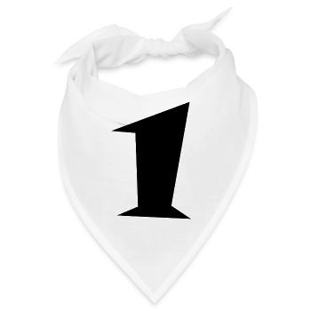 1. 1 JAHR. 1. GEBURTSTAG. 1 JAHR GEBURTSTAG. 1 - Bandana - Weiß - Vorne