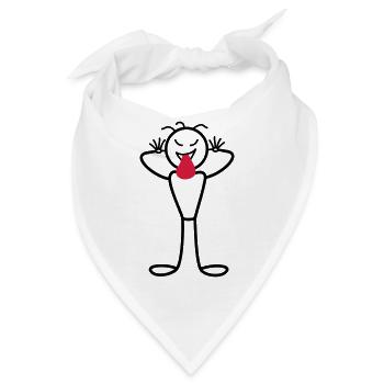Männchen - Bandana - Weiß - Vorne