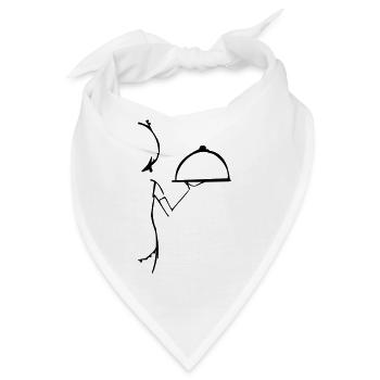 Restaurant, Crew, Kellnerin - Bandana - Weiß - Vorne