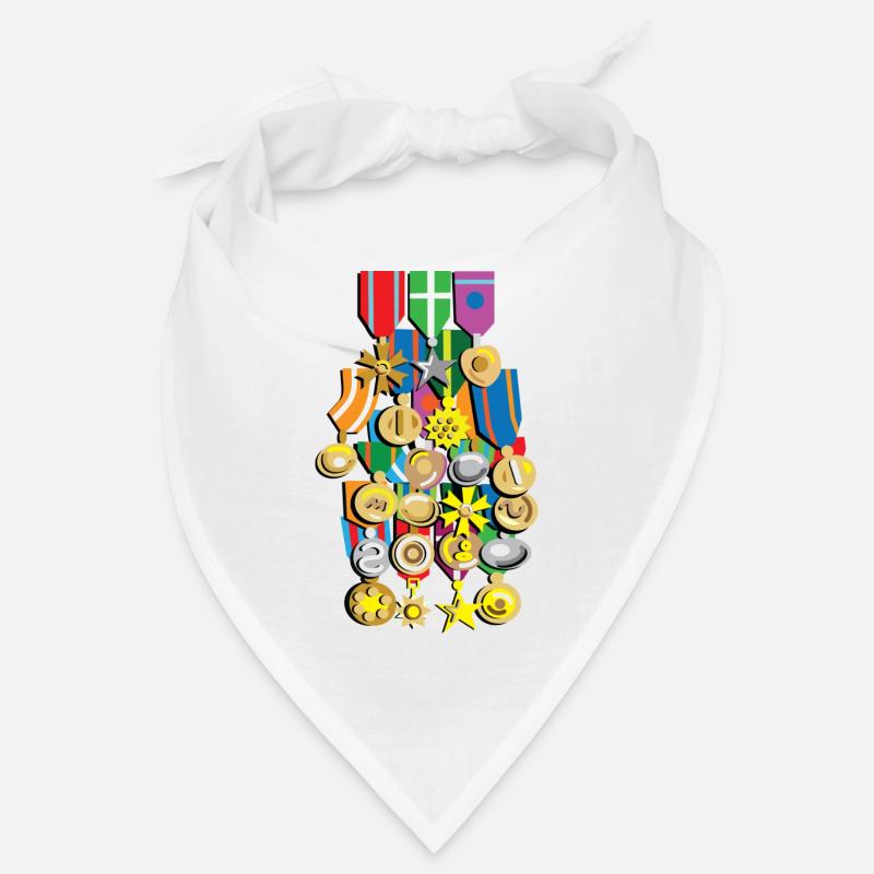 Medailles - Bandana - blanc