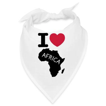 I love Africa - Bandana - Weiß - Vorne