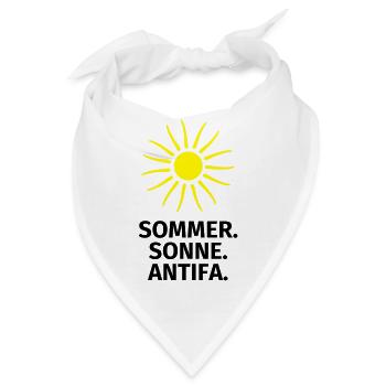 Sommer Sonne Antifa - Bandana - Weiß - Vorne