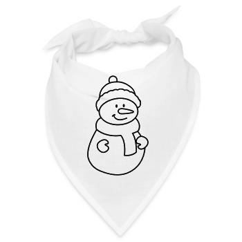 Schneemann - Bandana - Weiß - Vorne