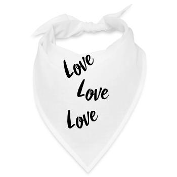 love love love - Bandana - Weiß - Vorne