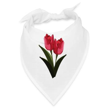 Tulpen - Bandana - Weiß - Vorne