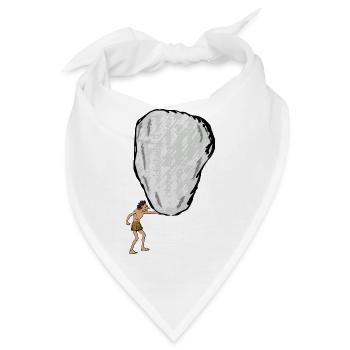 neandertaler hoehlenmensch caveman steinzeit22 - Bandana - Weiß - Vorne