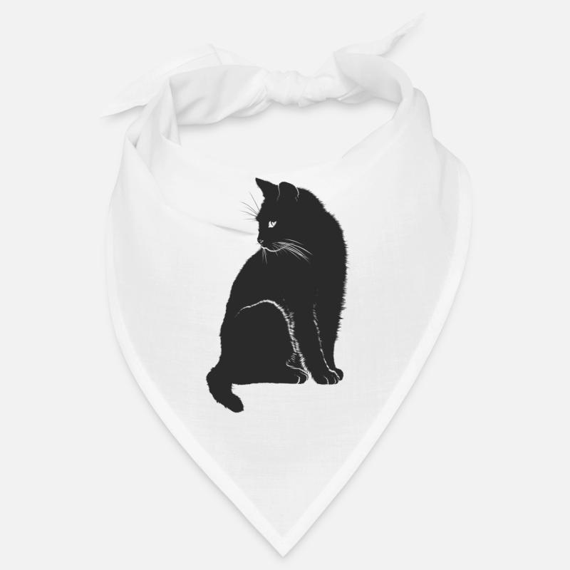 chat - Bandana - blanc