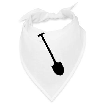 Schaufel Spaten - Bandana - Weiß - Vorne