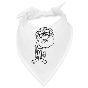 lustig duenn boese veraergert wuetend sauer schlec - Bandana - Weiß - Vorne