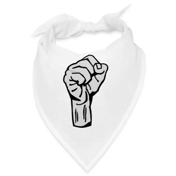 fist / fight / boxing / boxen 2c - Bandana - Weiß - Vorne