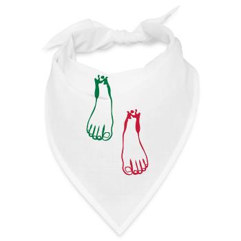 rechten fuss links - Bandana - Weiß - Vorne