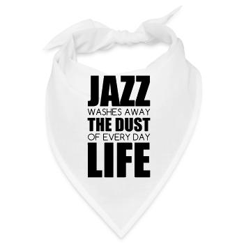 Jazz - Music - Blues - Funk - Jazzman - Groove - Bandana - Weiß - Vorne