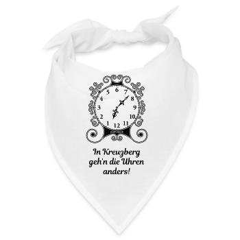 In Kreuzberg geh'n die Uhren anders! (Berlin) - Bandana - Weiß - Vorne
