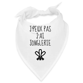 Jongleur / Jonglieren / Jongleurin / Zirkus - Bandana - Weiß - Vorne