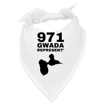 Guadeloupe / 971 / Meer / Frankreich - Bandana - Weiß - Vorne