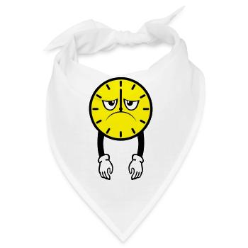 Uhr Uhr Uhrzeitprime Müdigkeit - Bandana - Weiß - Vorne