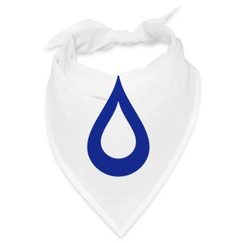 Tropfen - Bandana - Weiß - Vorne