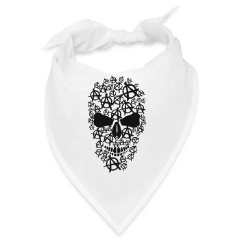 Tod anarchistische Anarchie anarchistischen Anarchismus mit Logo - Bandana - Weiß - Vorne
