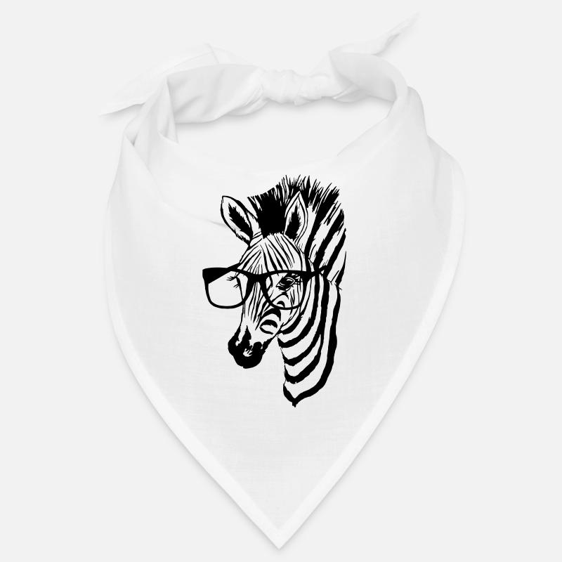 Zebra mit Brille Bandana