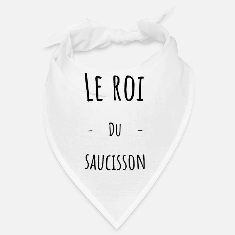 le roi du saucisson, humour saucisson - Bandana - blanc