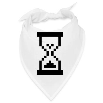 Computer Sanduhr - Konzept Warten - Bandana - Weiß - Vorne