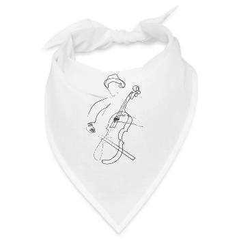 Jazzmusiker - Bandana - Weiß - Vorne