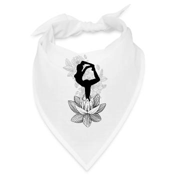 Silhouette König Taube Pose - Bandana - Weiß - Vorne