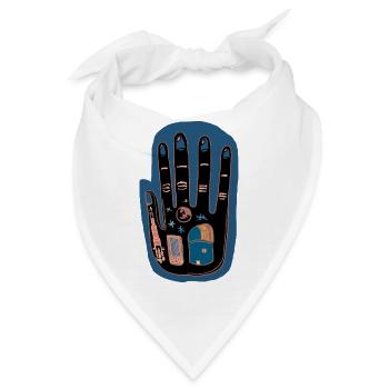 Hand von morgen - Bandana - Weiß - Vorne