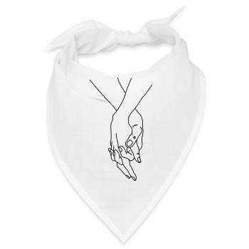 hands couple - Bandana - Weiß - Vorne
