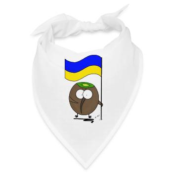 Schnabelobst Solidarität mit Ukraine - Bandana - Weiß - Vorne