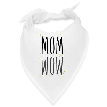 Mom is Wow - Bandana - Weiß - Vorne
