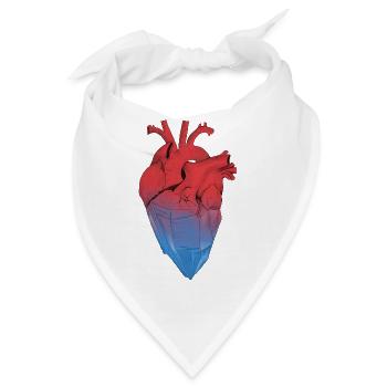 Kristallisiertes Herz - Bandana - Weiß - Vorne