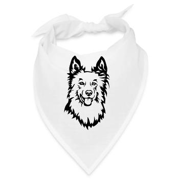 Harzer Fuchs Kopf - Bandana - Weiß - Vorne