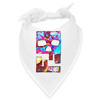 Hacking Hacks Hacker Malware Logo Emblem - Bandana - Weiß - Vorne