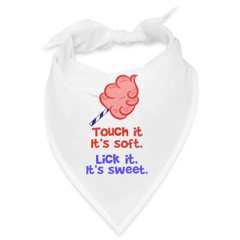 Süßigkeiten Naschkatzen Statement Dessert Lecker - Bandana - Weiß - Vorne