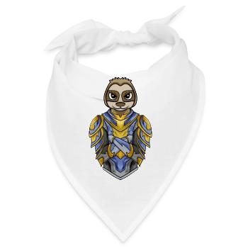 Ritter Faultier cool - Bandana - Weiß - Vorne