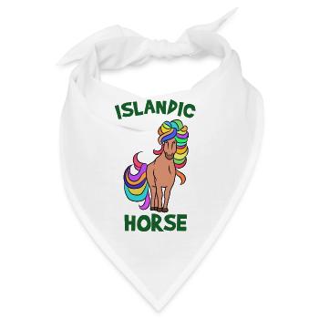 Islandponys Spruch Islandpferde Pferdefan - Bandana - Weiß - Vorne